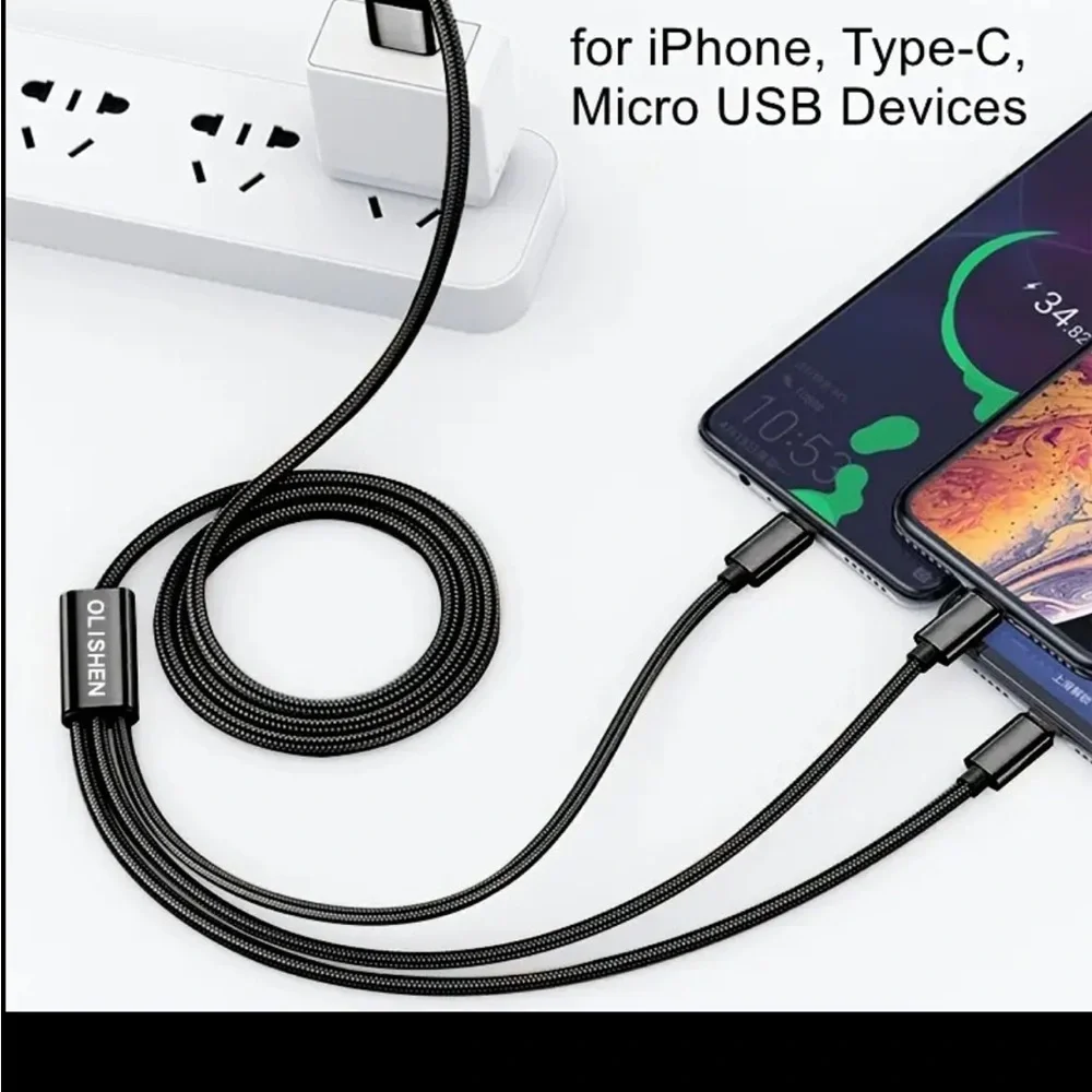 Black and Blue USB Charging Cables